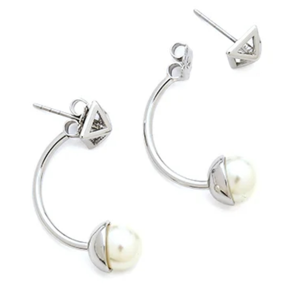 Rebecca Minkoff 14K silver plated pearl earring